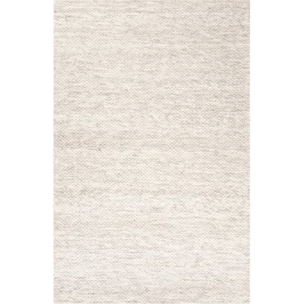 Handmade Textured Wool Ivory-Gray Rug - SCR10, Jaipur Rugs, Mfr#: RUG113571